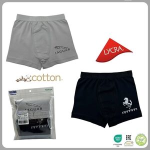 Bellino Clothing Gray and Black Boxer Briefs Cotton Comfort